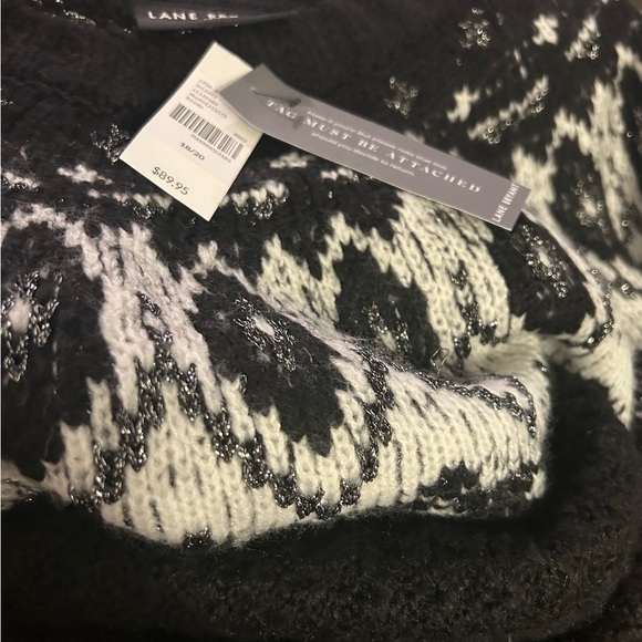 NWT Lane Bryant Black and White Patterned Sweater dress - Picture 5 of 5